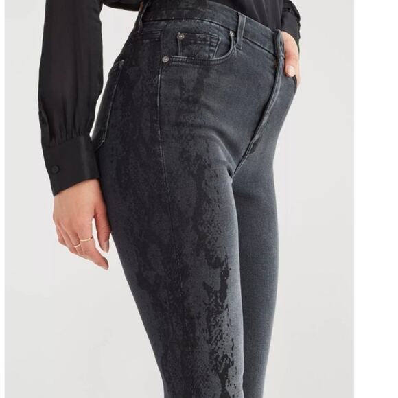 7 For All Mankind Luxe Vintage Aubrey black denim Jeans womens size 30 - Picture 3 of 10